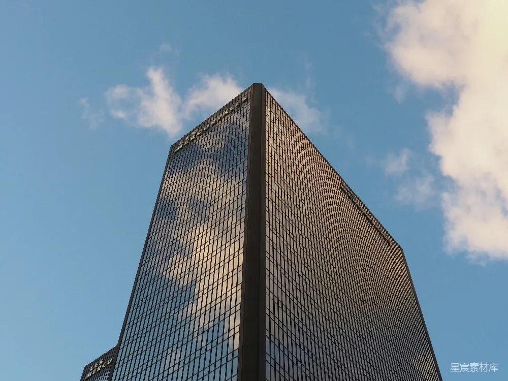 高清摄影 建筑 现代 城市 商务 风景 蓝天下的摩天大楼
