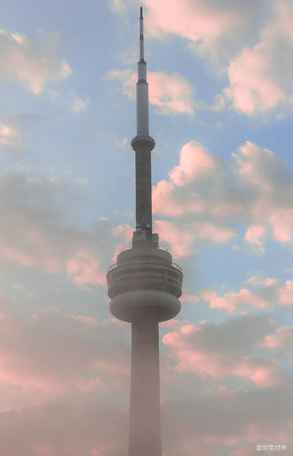 高清摄影 CN Tower 多伦多 建筑 夕阳 旅游景点 CN Tower at Dusk