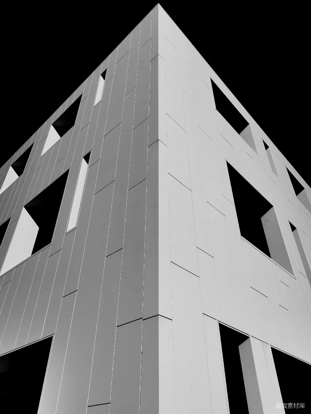 高清摄影 建筑 黑白 几何 现代 城市 现代建筑的黑白剪影