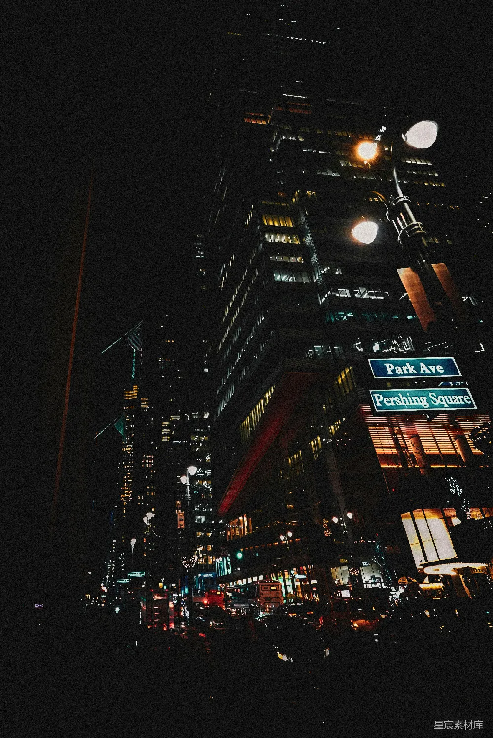 高清摄影 城市夜景 高楼大厦 都市生活 街道灯光 夜幕下的曼哈顿