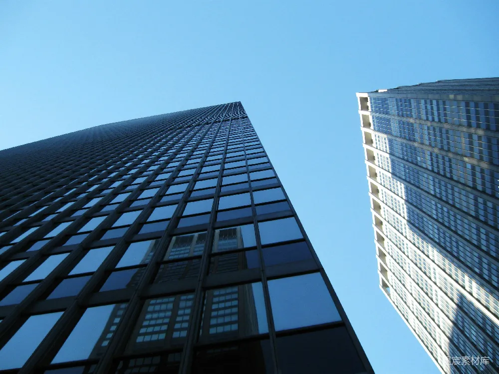 高清摄影 摩天大楼 现代建筑 城市景观 蓝天 建筑美学 仰望摩天大楼