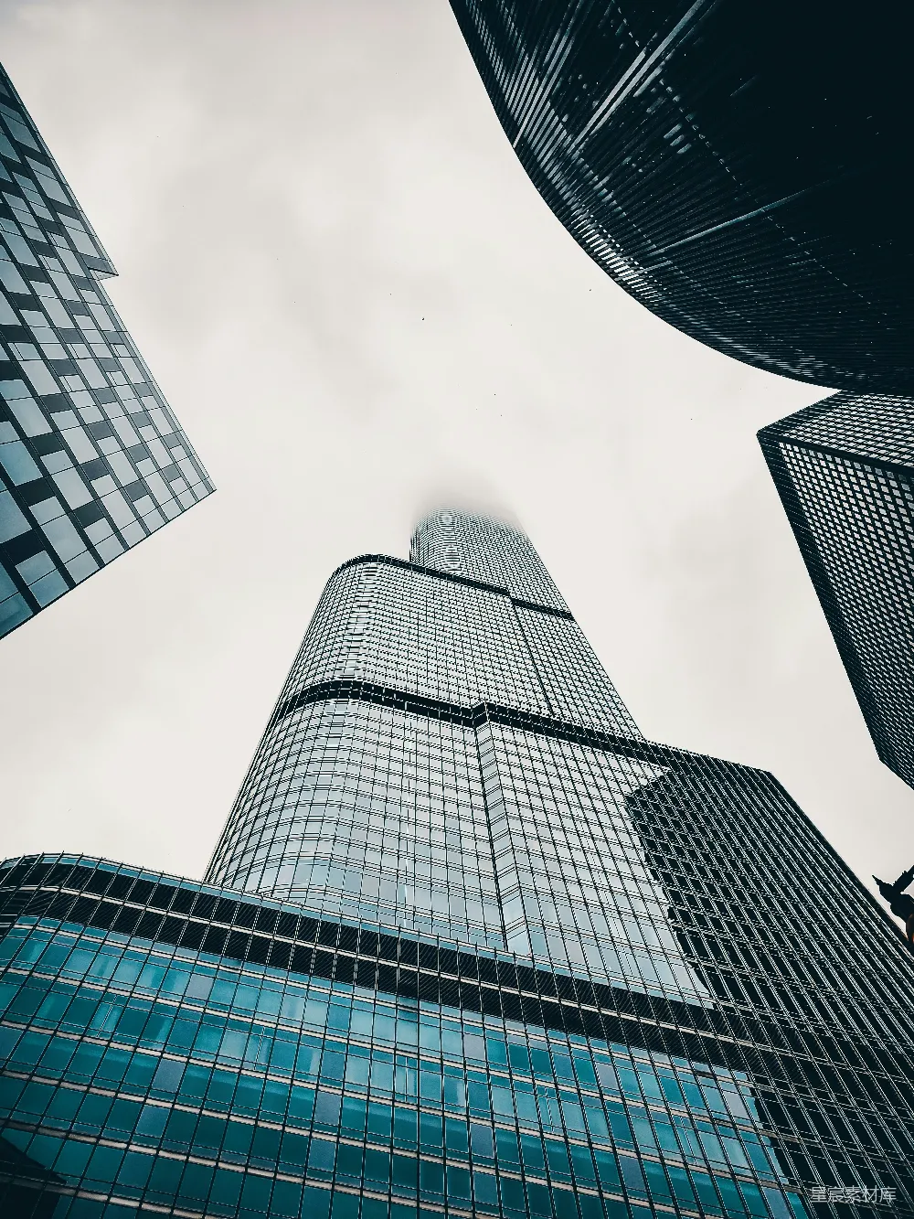 高清摄影 城市 摩天大楼 现代建筑 都市景观 建筑艺术 摩天大楼的仰望视角