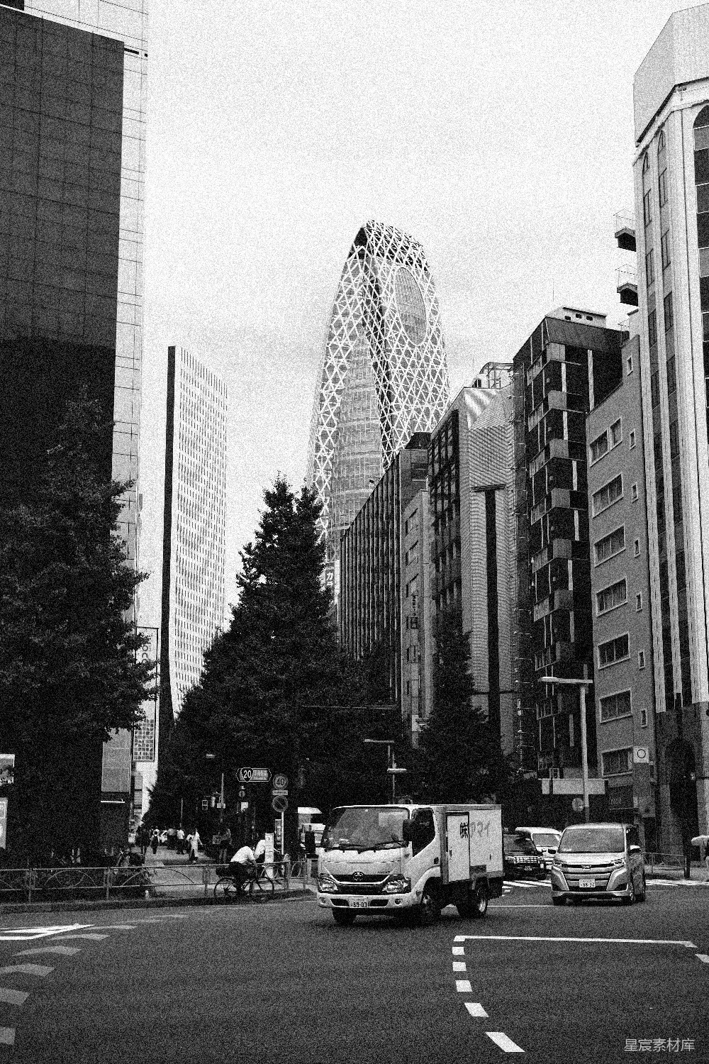 高清摄影 东京 摩天大楼 黑白摄影 城市风景 现代建筑 东京街头的摩登建筑