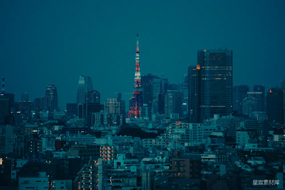高清摄影 东京塔 夜景 城市风光 都市夜景 日本 夜幕下的东京塔