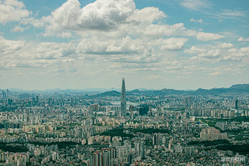高清摄影 城市景观 建筑群 自然风光 都市风光 都市风景 首尔市区全景