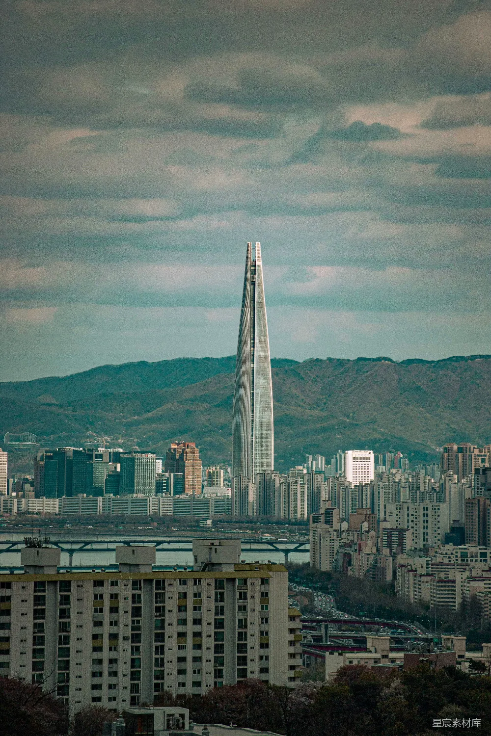 高清摄影 城市 高楼 建筑 韩国 现代 首尔城市天际线
