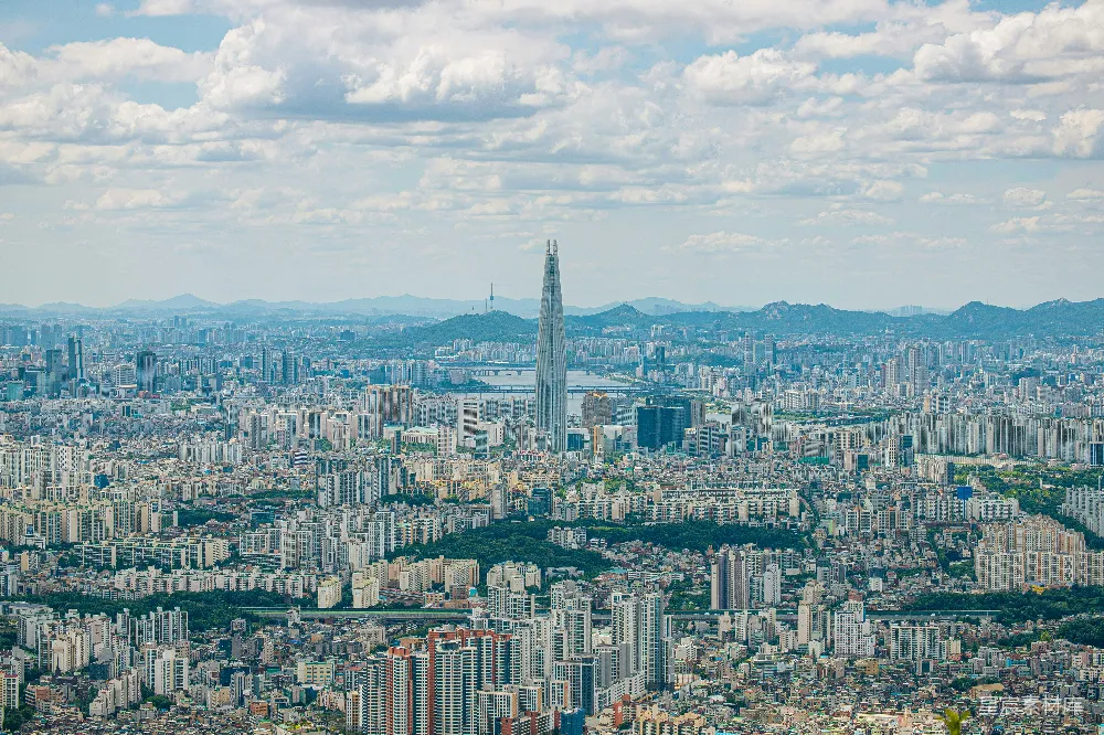 高清摄影 首尔 城市 高楼 自然 建筑 首尔城市全景