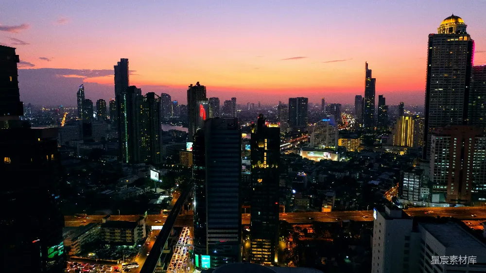 高清摄影 城市景观 黄昏 都市 建筑 城市风光 城市的黄昏：灯火辉煌的都市剪影
