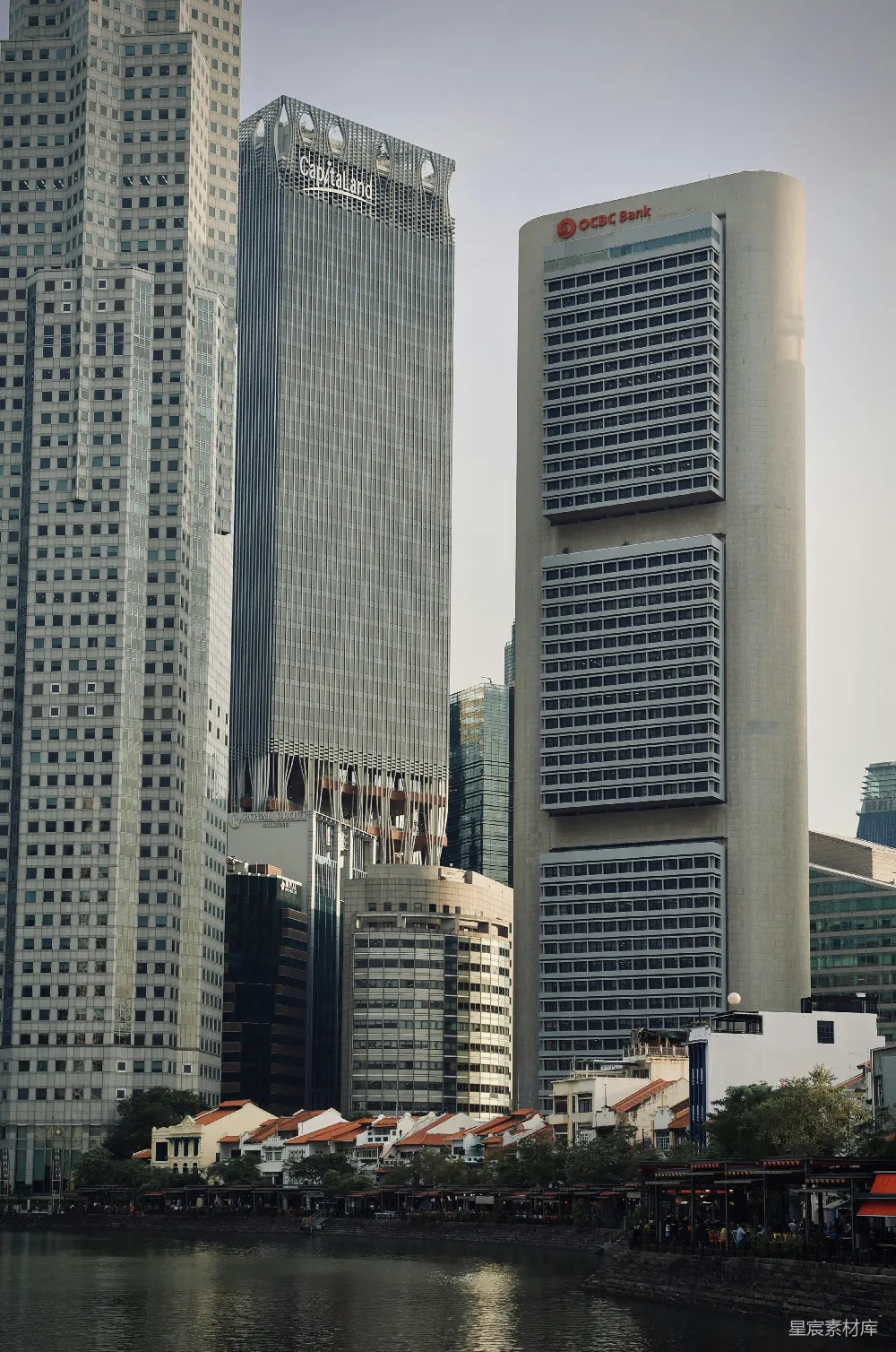 高清摄影 新加坡 摩天大楼 城市风光 现代建筑 商业区 新加坡河畔的摩天大楼