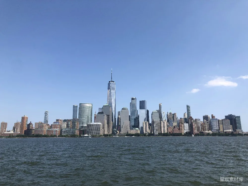 高清摄影 纽约 天际线 摩天大楼 城市景观 水岸 纽约天际线