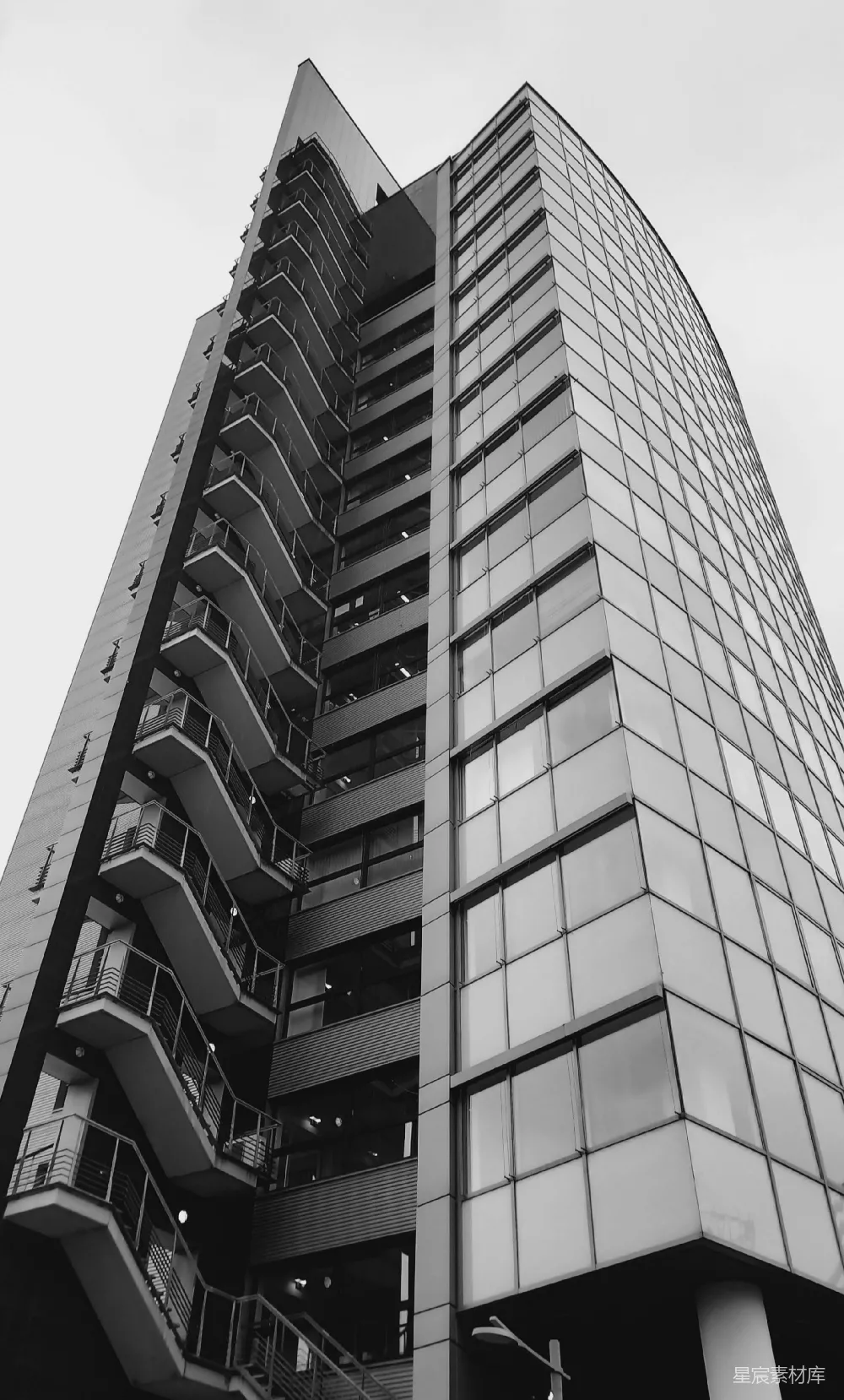 高清摄影 建筑 现代 黑白 城市 几何 现代高层建筑黑白摄影