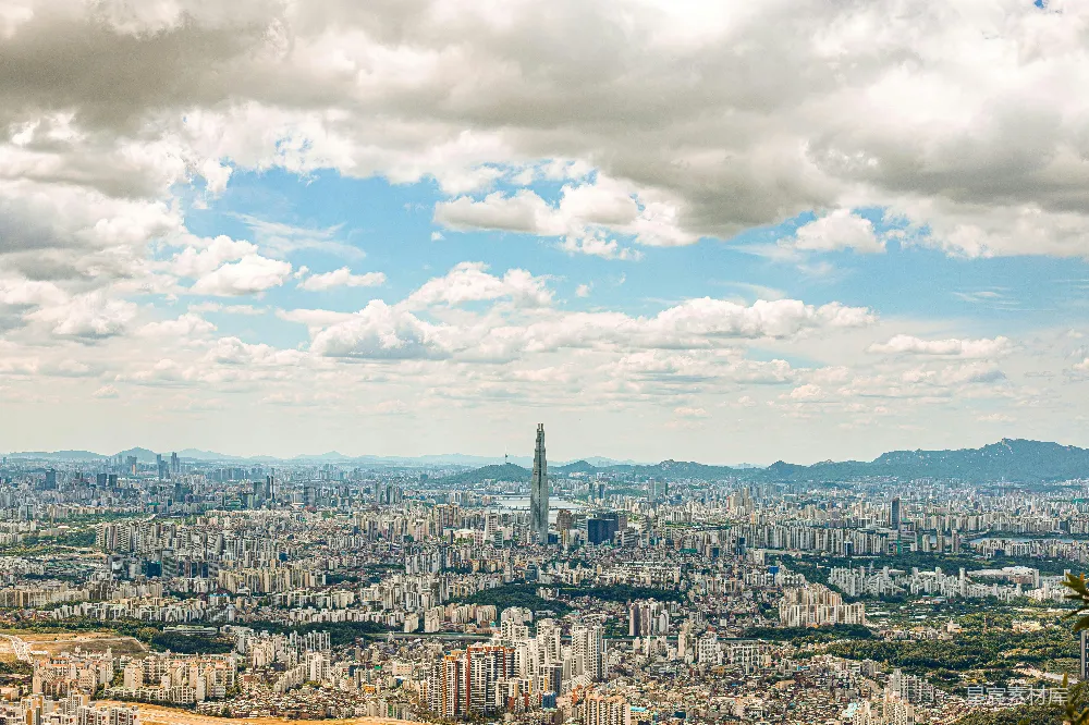 高清摄影 城市风光 自然与建筑 都市景观 旅行目的地 韩国 首尔城市全景