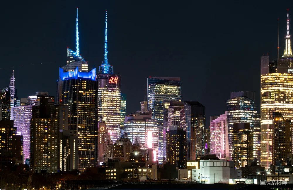 高清摄影 夜景 城市 摩天大楼 都市生活 都市夜景 纽约夜景