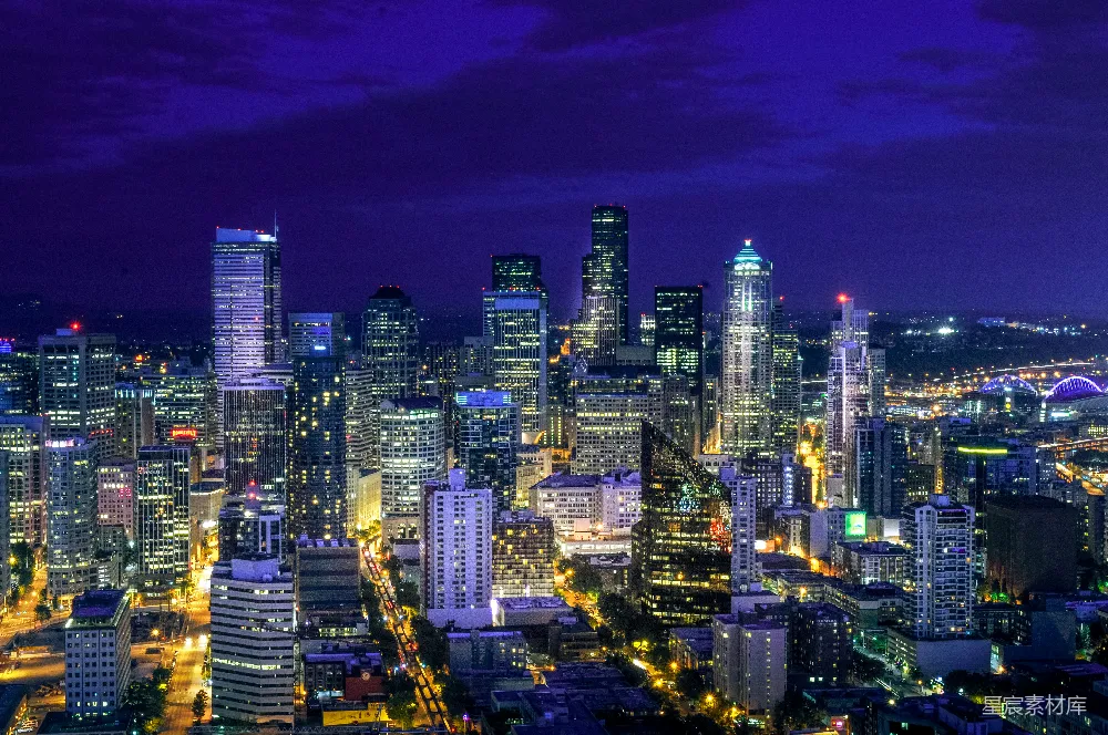 高清摄影 城市夜景 都市风光 高楼大厦 城市天际线 夜间城市 夜幕下的城市天际线