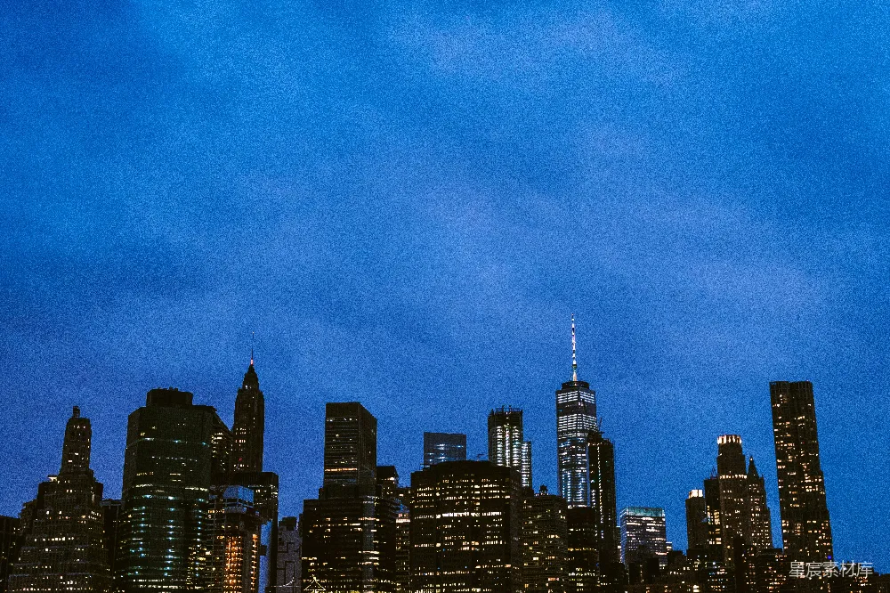 高清摄影 城市 夜景 都市 现代 建筑 夜幕下的城市剪影