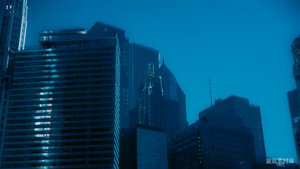 高清摄影 城市 夜景 建筑 现代 都市 都市夜景：现代建筑剪影
