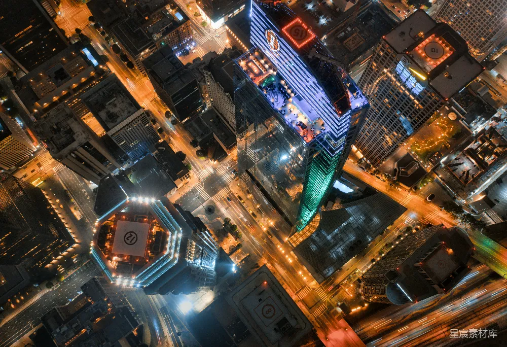 高清摄影 城市 夜景 俯瞰 建筑 繁忙 城市夜景俯瞰