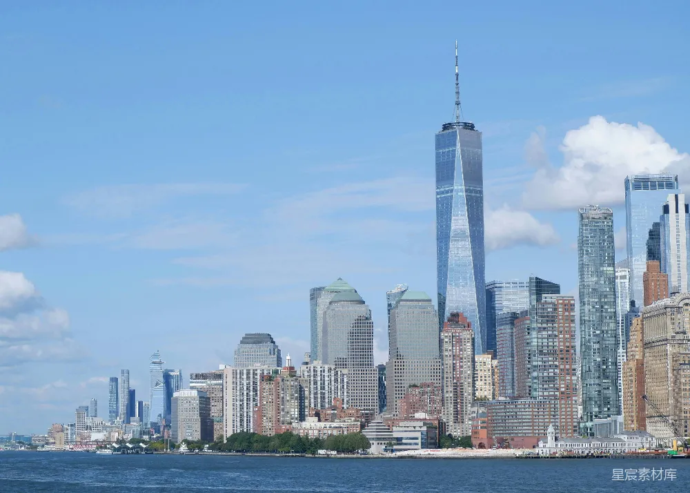 高清摄影 城市景观 摩天大楼 自由女神像 美国 旅行 纽约曼哈顿天际线