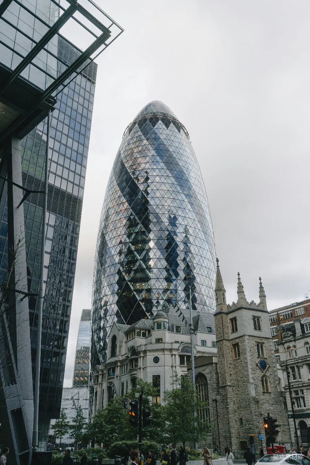 高清摄影 伦敦 现代建筑 地标 都市景观 英国 伦敦标志性建筑：30 St Mary Axe