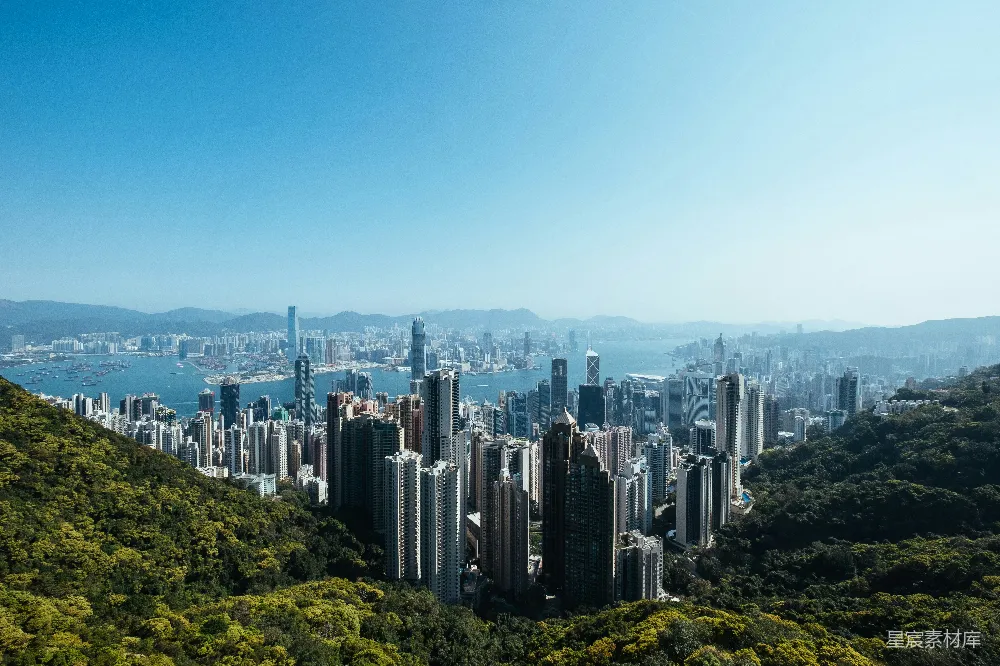 高清摄影 香港 城市景观 自然与建筑 旅游 都市风光 香港维多利亚港全景