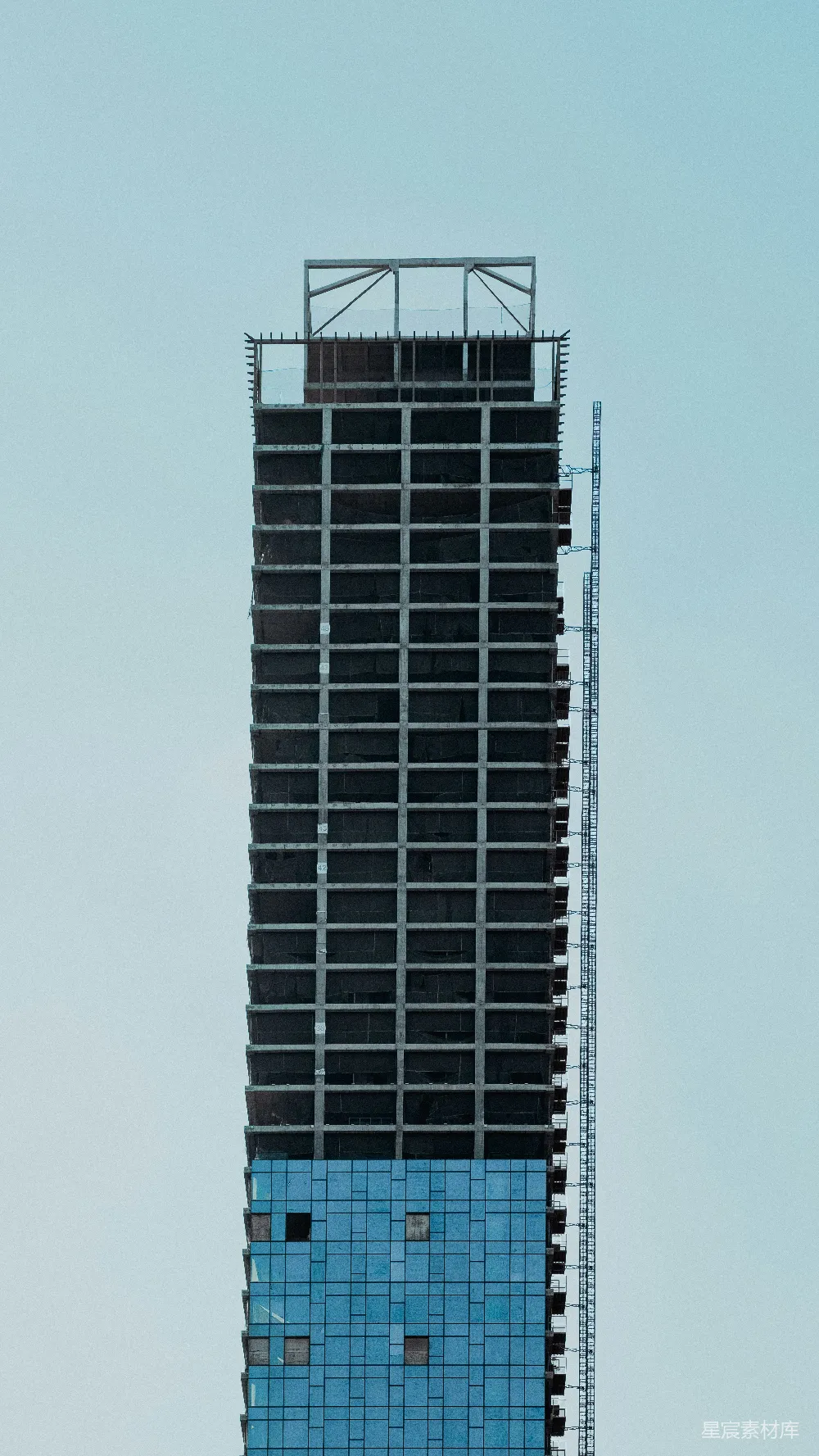 高清摄影 建筑 城市 现代 都市 未完成 未完工的摩天大楼