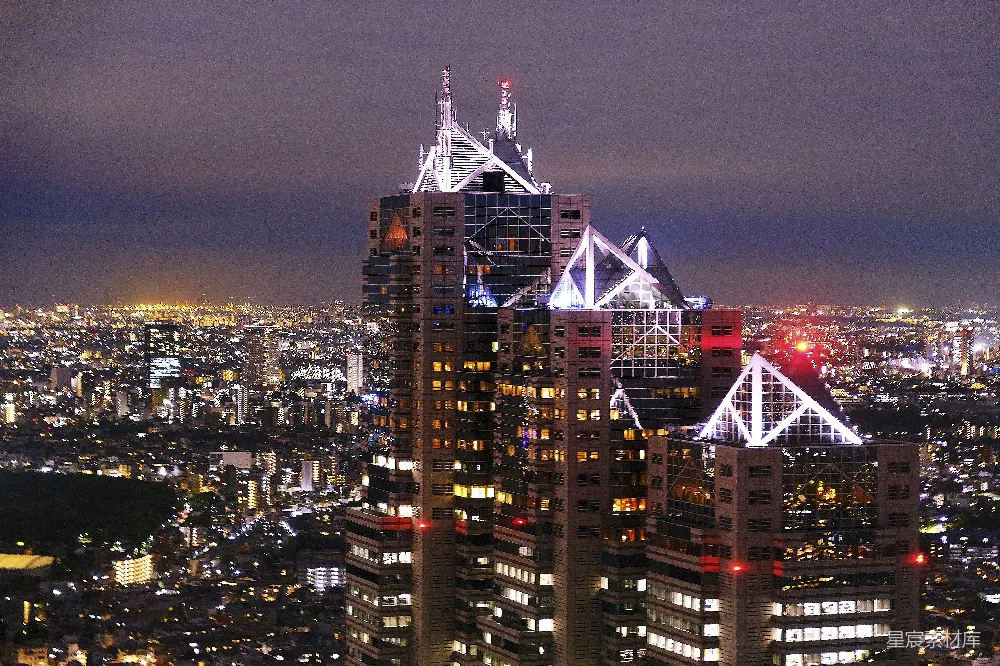高清摄影 东京 夜景 摩天大楼 现代建筑 都市风光 东京夜景中的未来建筑