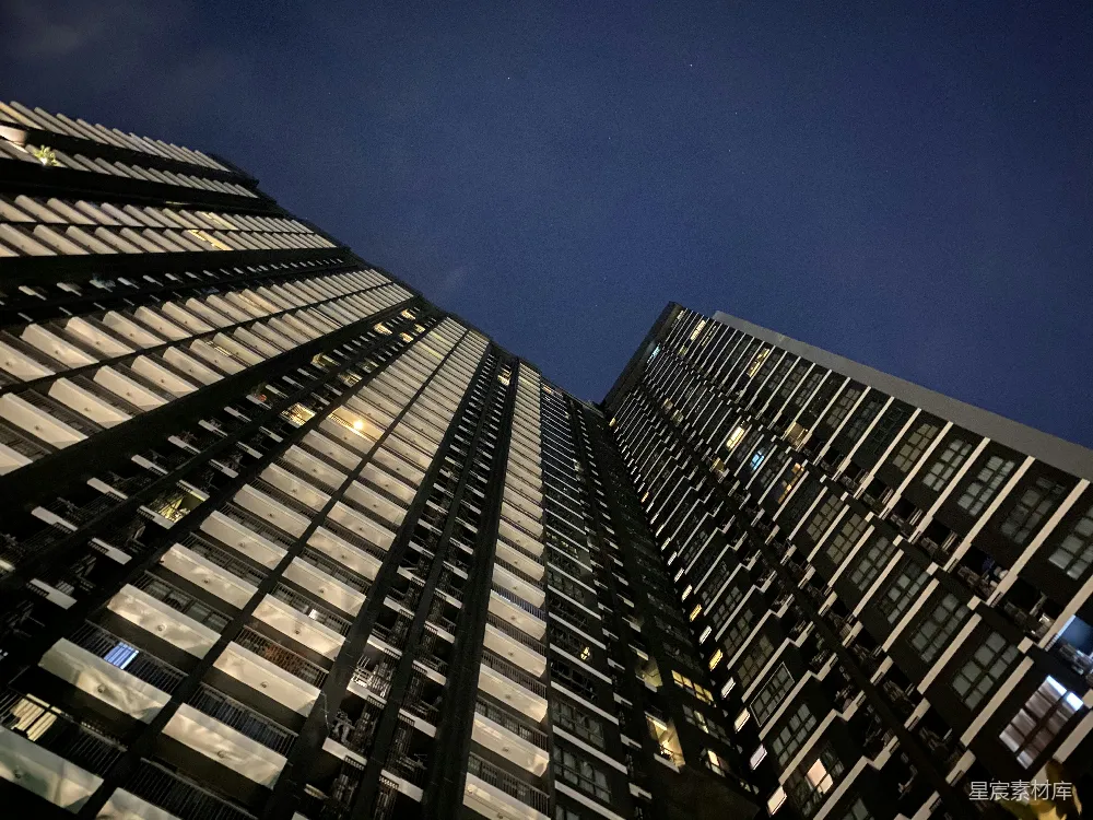高清摄影 城市 夜晚 建筑 现代 都市 高楼夜景俯瞰