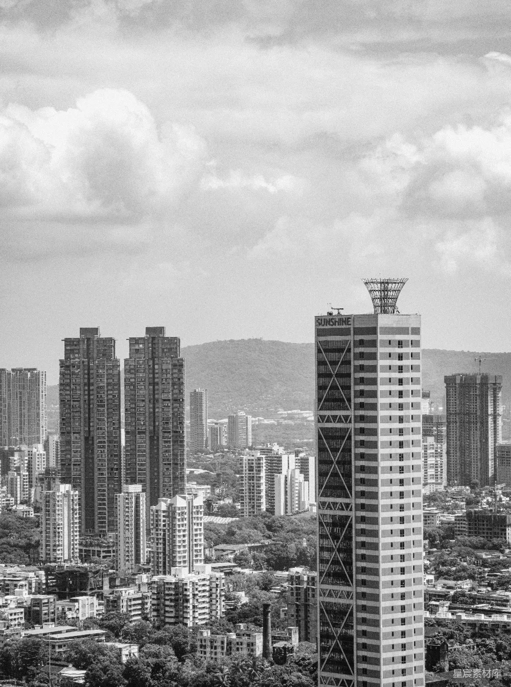 高清摄影 城市 建筑 黑白摄影 都市风景 现代建筑 黑白城市天际线