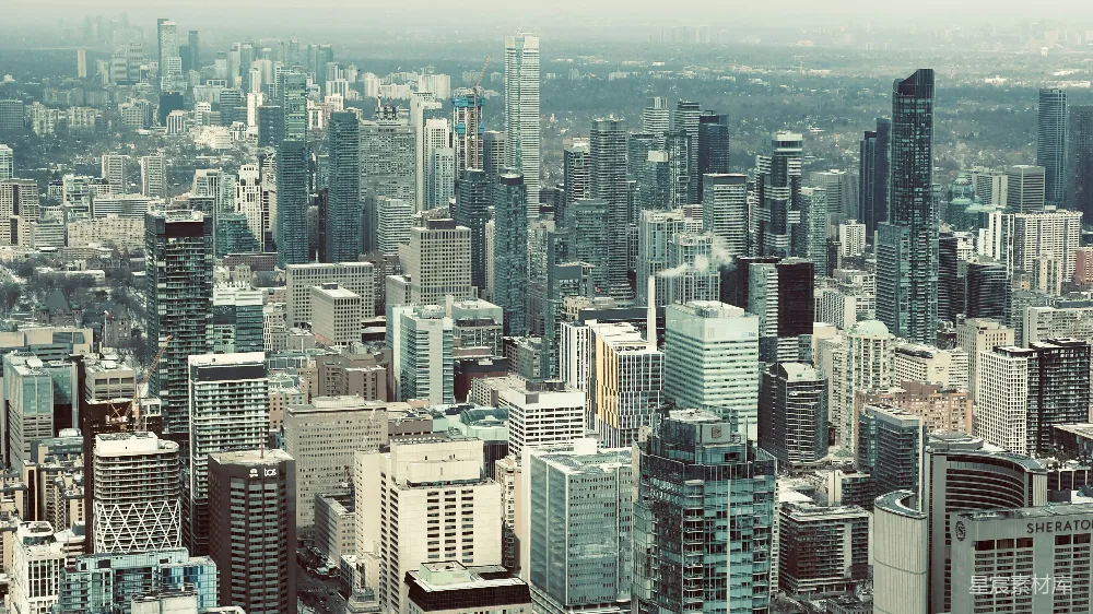 高清摄影 城市 建筑 天际线 都市 远景 俯瞰城市天际线