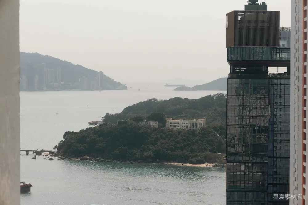 高清摄影 城市风光 自然景观 现代建筑 海岸线 都市与自然 现代城市与自然的交汇