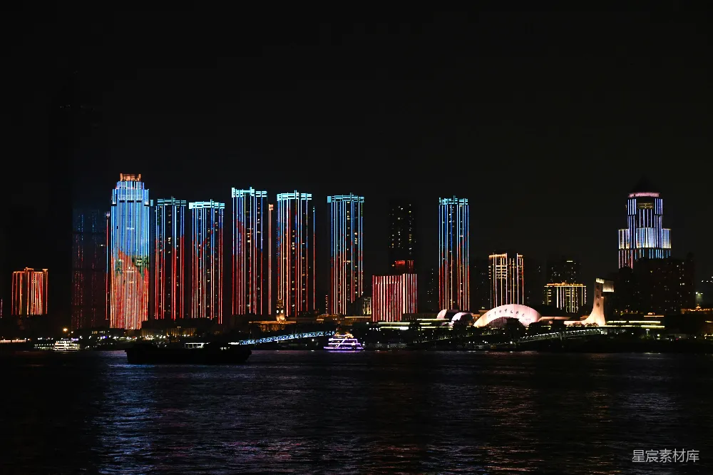 高清摄影 城市夜景 现代建筑 灯光秀 都市风光 夜晚 夜幕下的城市霓虹