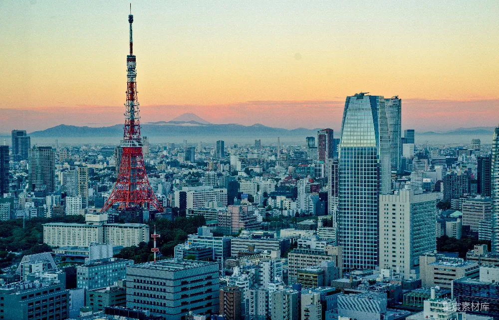 高清摄影 东京 日落 城市景观 旅游 都市 东京日落塔影
