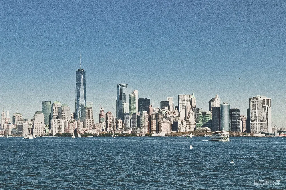 高清摄影 纽约 城市天际线 水景 旅游 现代 纽约天际线