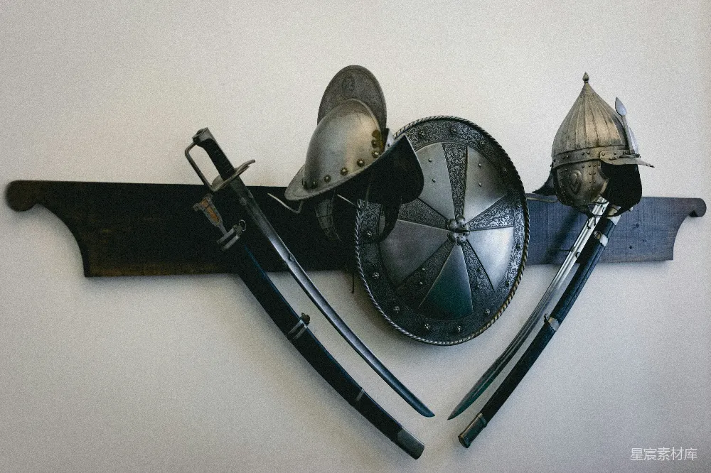 高清摄影 中世纪 盔甲 武器 博物馆 历史 中世纪盔甲与武器展示