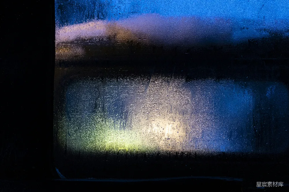 高清摄影 雨滴 车窗 灯光 夜晚 城市 雨夜车窗上的灯光