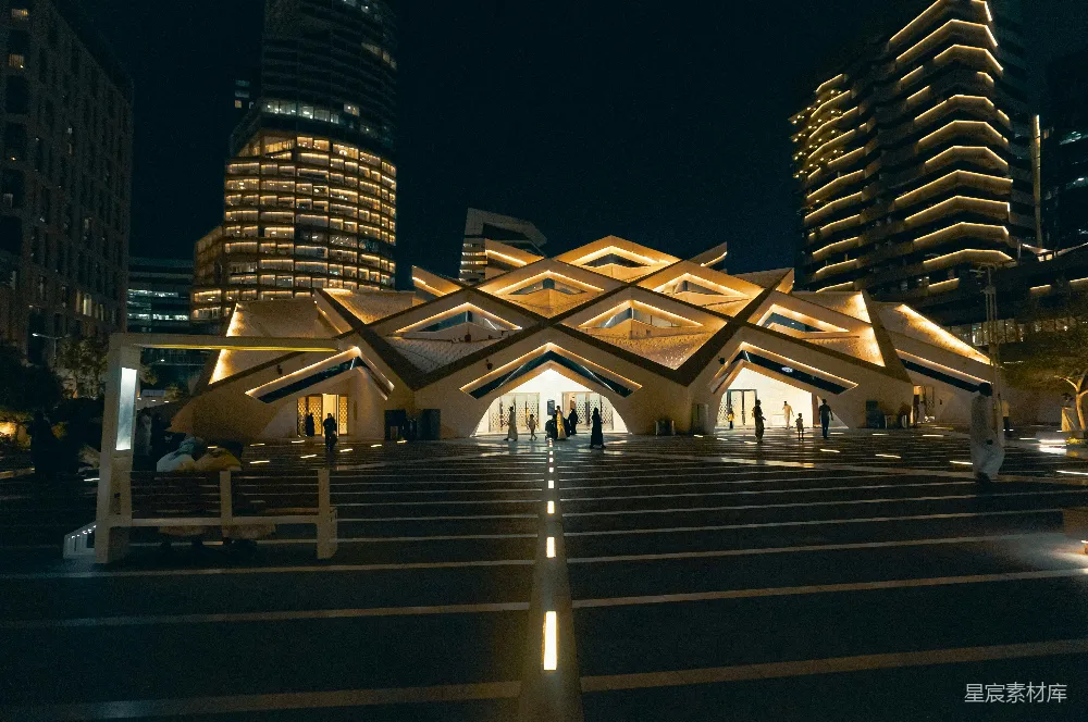 高清摄影 夜晚 现代建筑 城市景观 未来设计 照明艺术 未来感城市入口