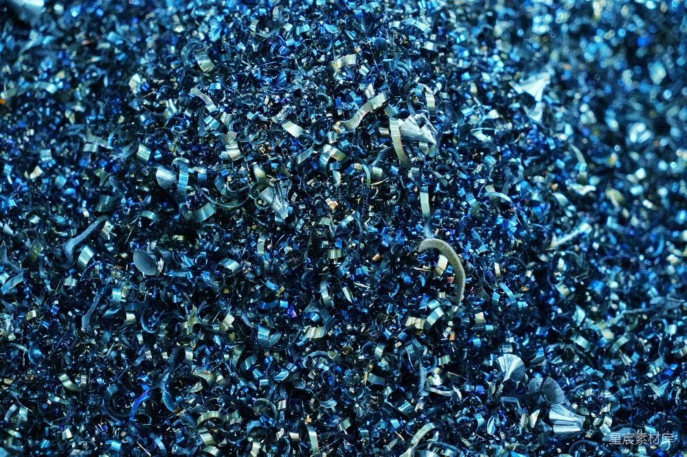 高清摄影 金属屑 蓝色 工业背景 纹理 细节 蓝色金属屑纹理