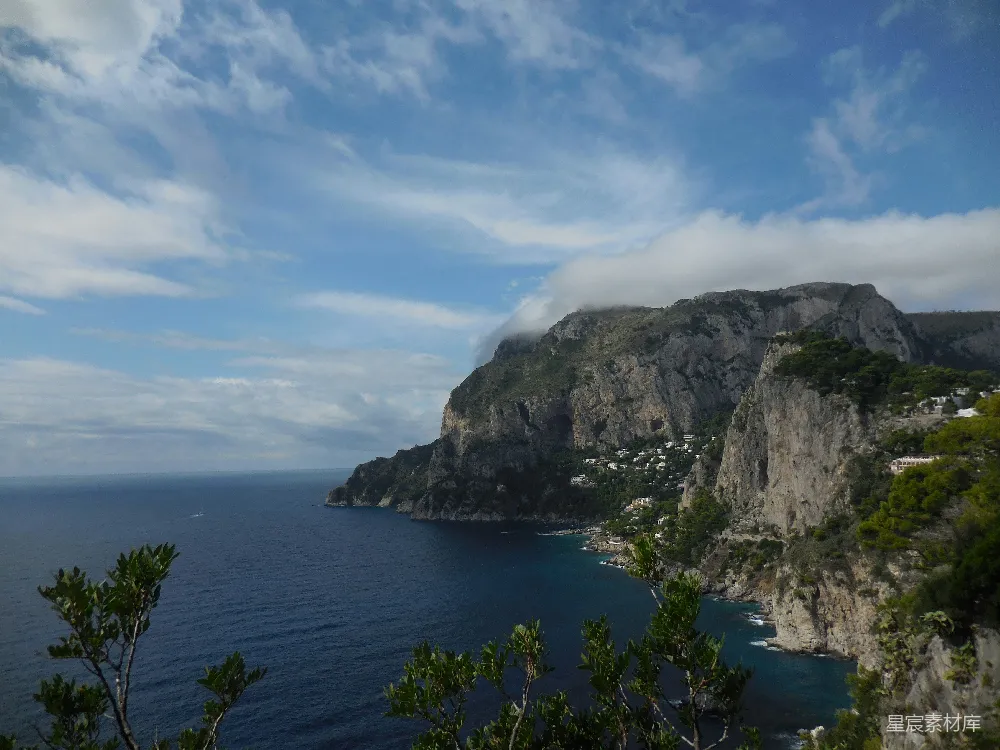 高清摄影 海岸线 山景 自然风光 旅游 户外 意大利海岸的壮丽景色