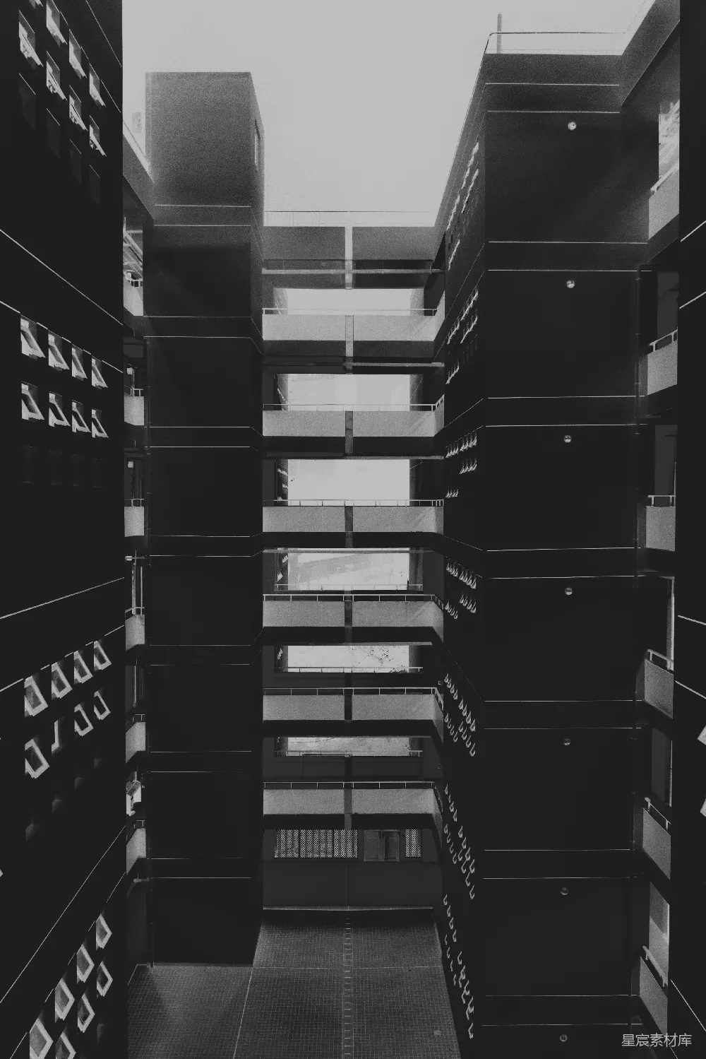 高清摄影 建筑 黑白 现代 结构 城市 黑白建筑结构