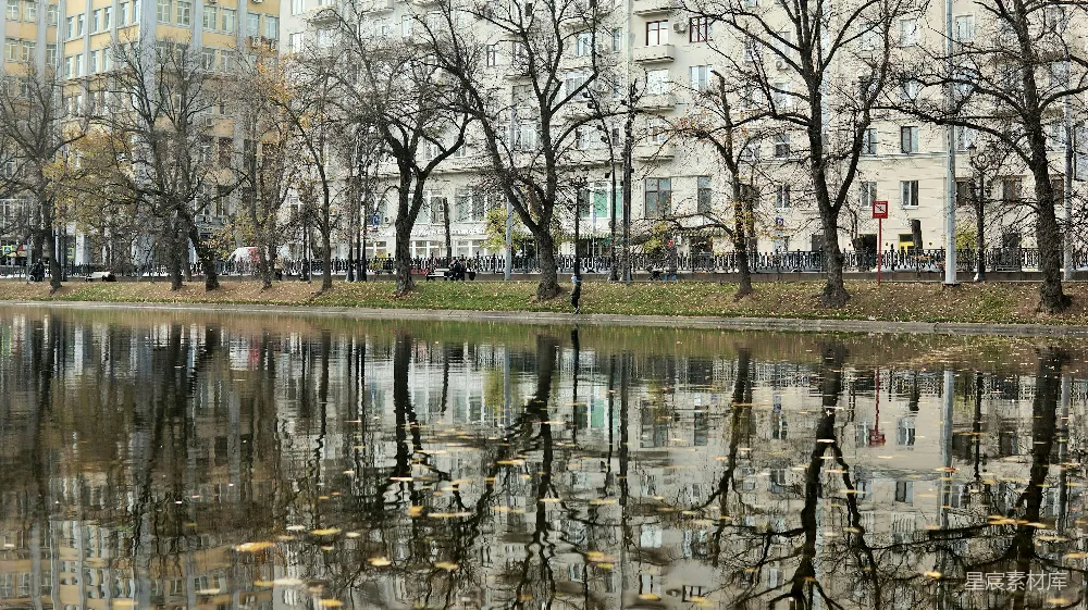 高清摄影 城市公园 倒影 宁静 秋景 城市风光 城市公园的宁静倒影