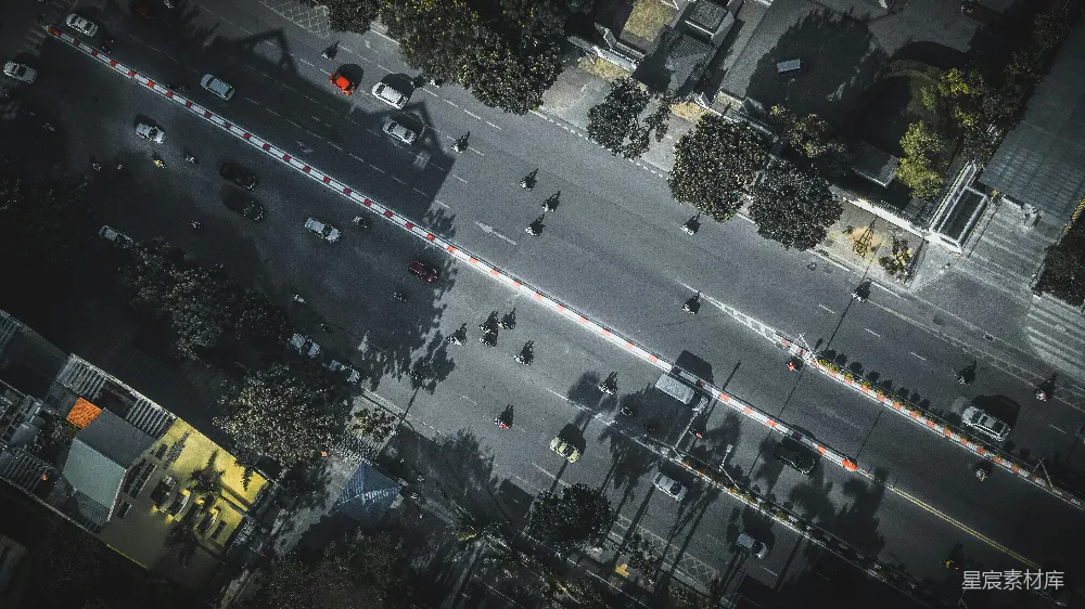 高清摄影 城市 航拍 交通 街道 建筑 城市街景航拍