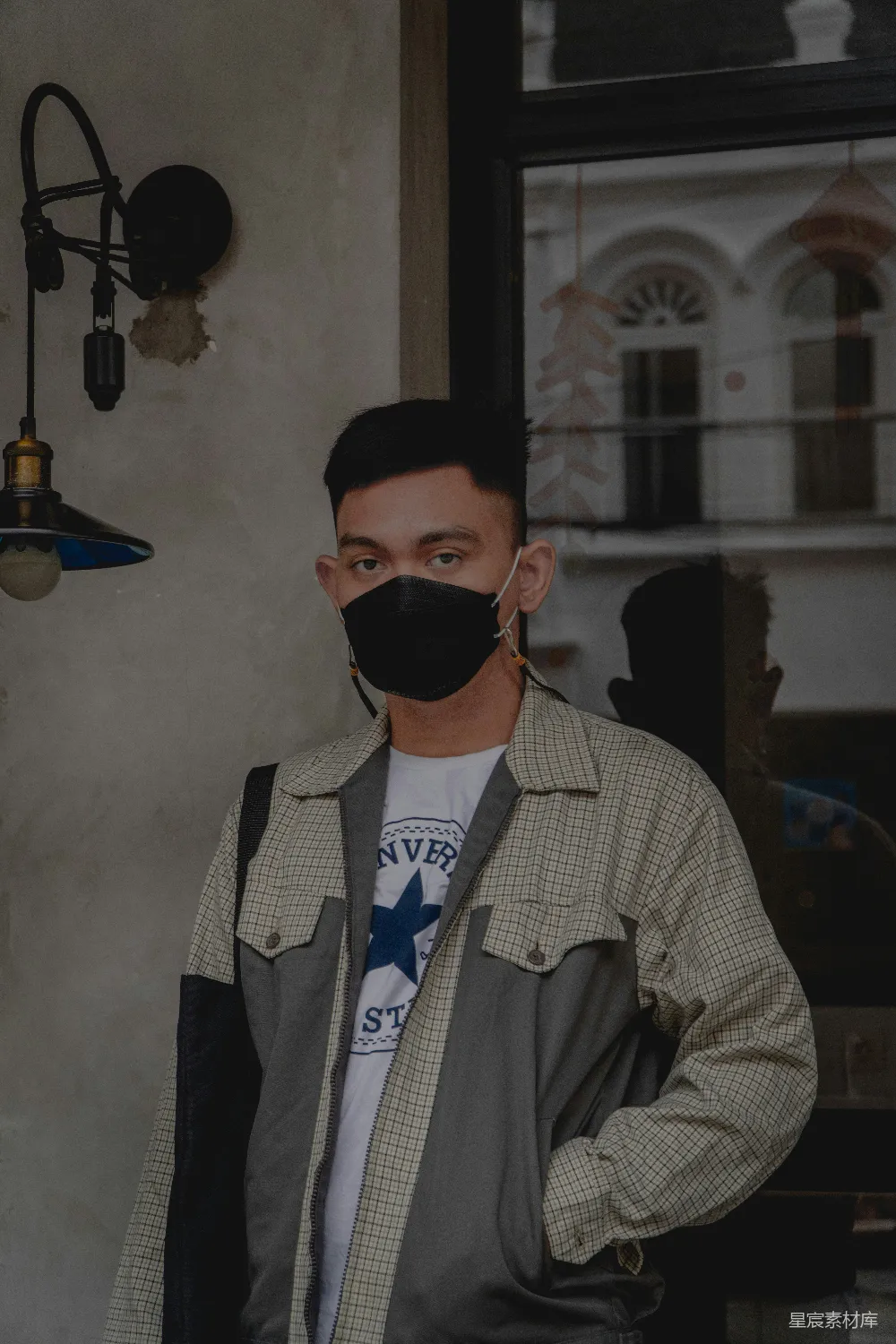 高清摄影 年轻人 口罩 街头 都市 时尚 戴口罩的年轻人