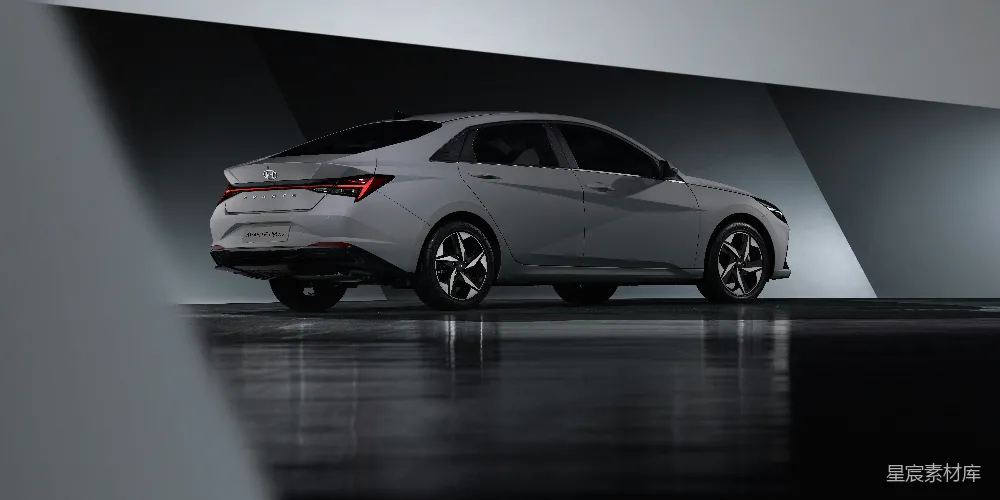 高清摄影 现代 IONIQ5 汽车 后视图 未来感 现代IONIQ5后视图