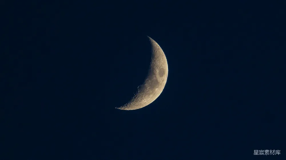 高清摄影 月亮 夜晚 宁静 自然 天文学 新月的宁静夜晚