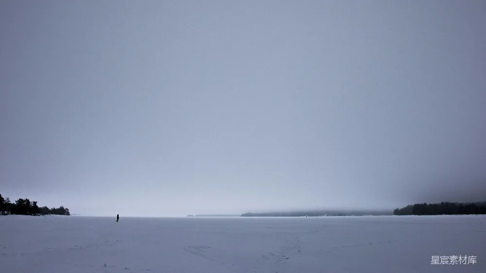 高清摄影 冬季 湖景 静谧 雪景 孤独 冬日湖畔的寂静