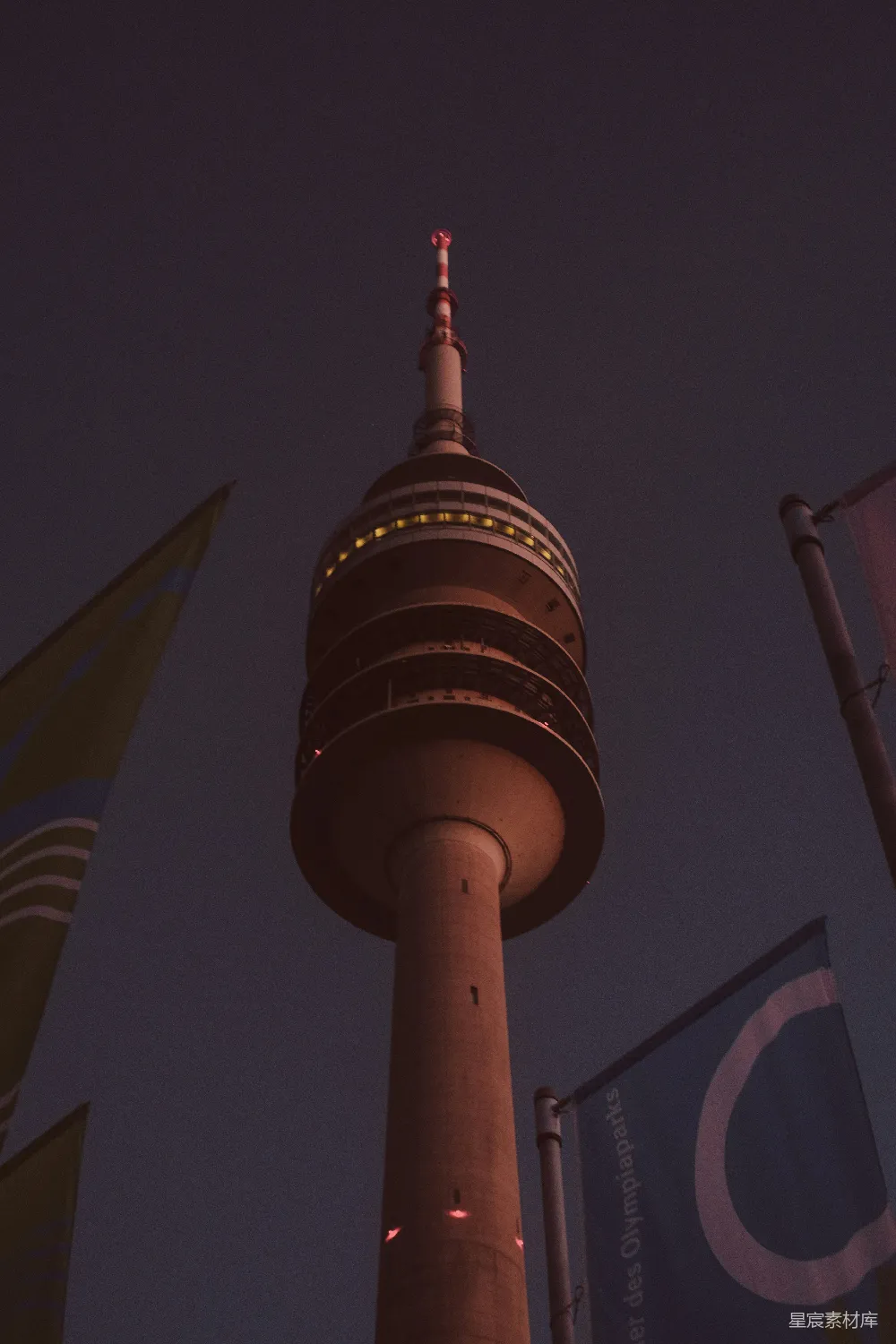 高清摄影 慕尼黑 奥林匹克 夜景 塔 德国 慕尼黑奥林匹克塔夜景