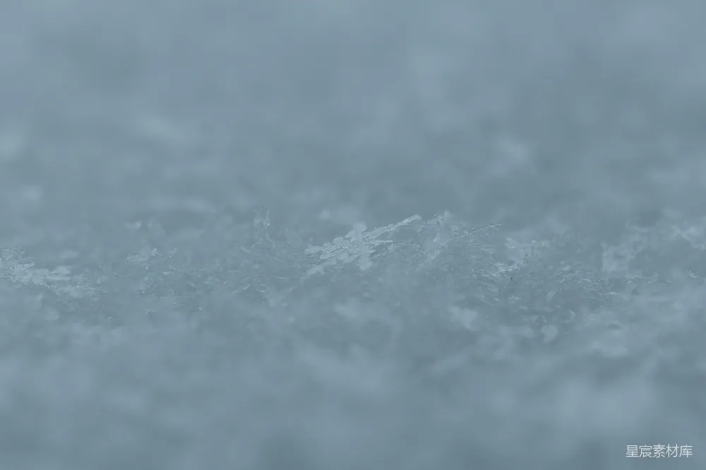 高清摄影 雪 冬季 自然 微距 宁静 雪花的微距特写