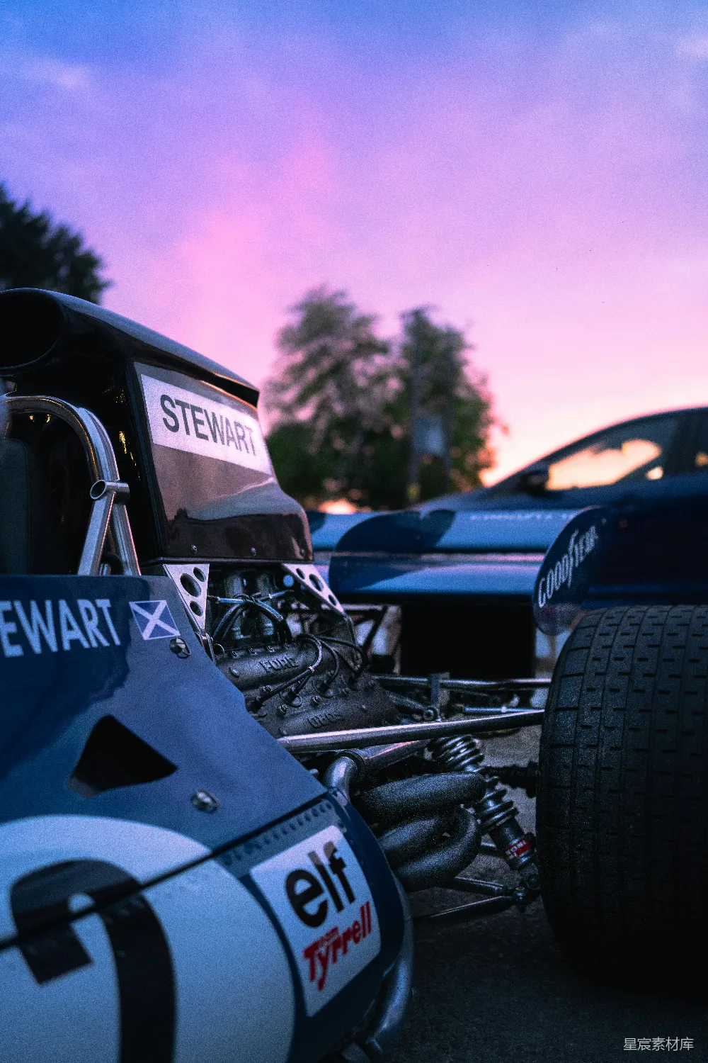 高清摄影 赛车 暮色 复古 运动 细节 暮色下的赛车