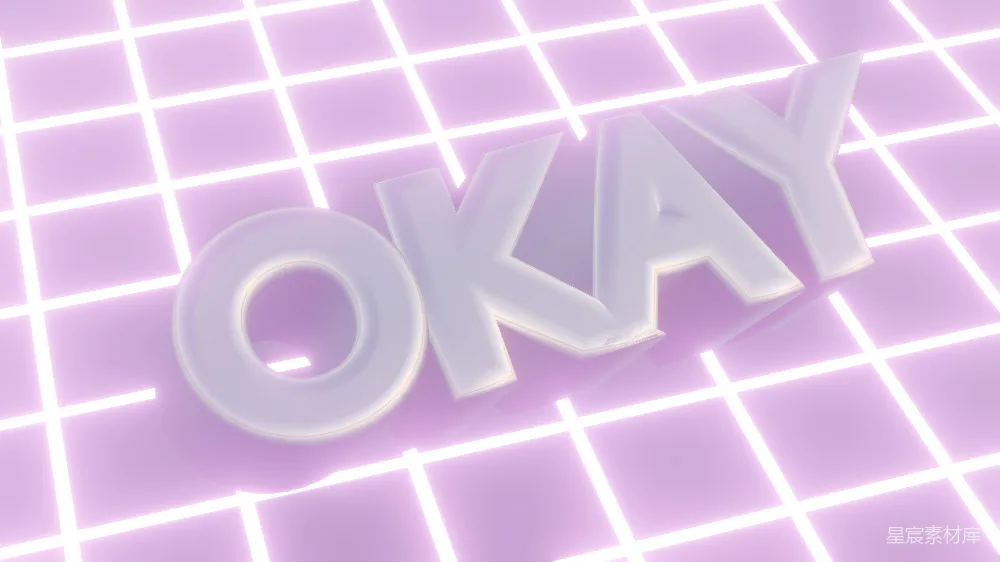 高清摄影 粉色 霓虹 简约 文字 背景 OKAY：粉色霓虹背景下的简洁文字