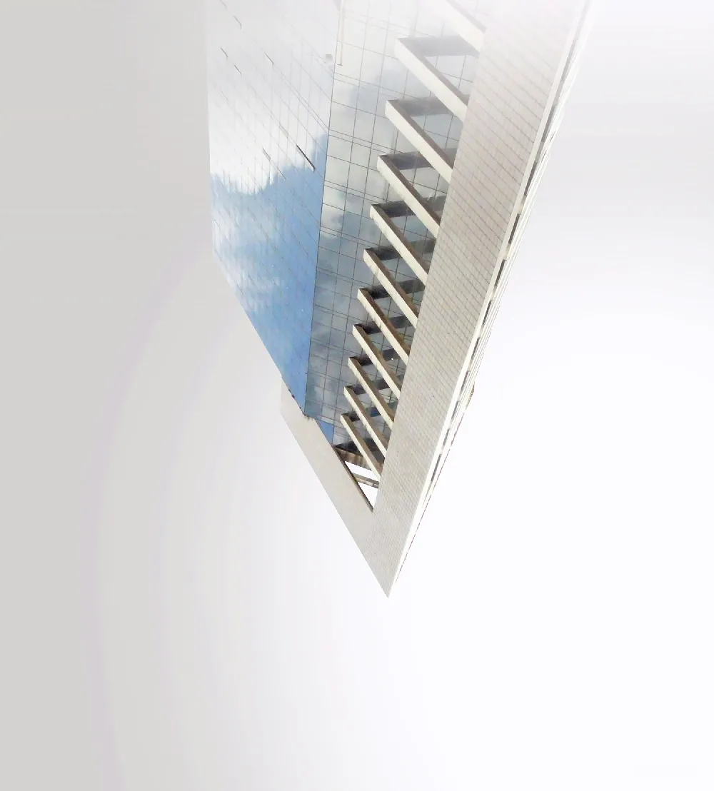 高清摄影 建筑 现代 城市 景观 反思 雾中的摩天大楼
